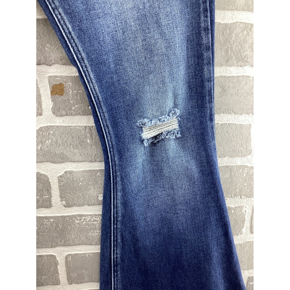 KanCan Maurices High Rise Flare Jeans Distressed Raw Hem Denim Size 26 165755 - Picture 7 of 8